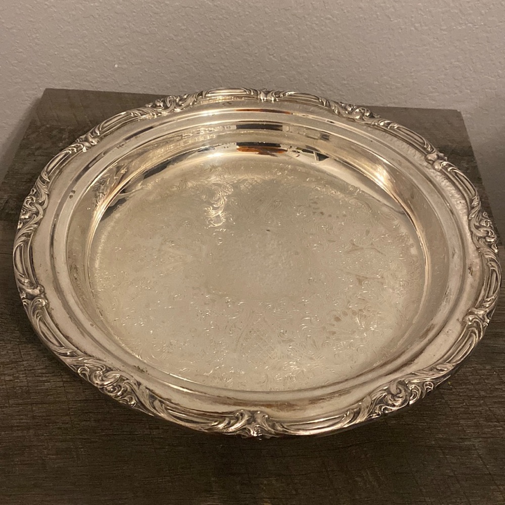 Vintage Large Footed Silver-Plated Tray by Pilgrim